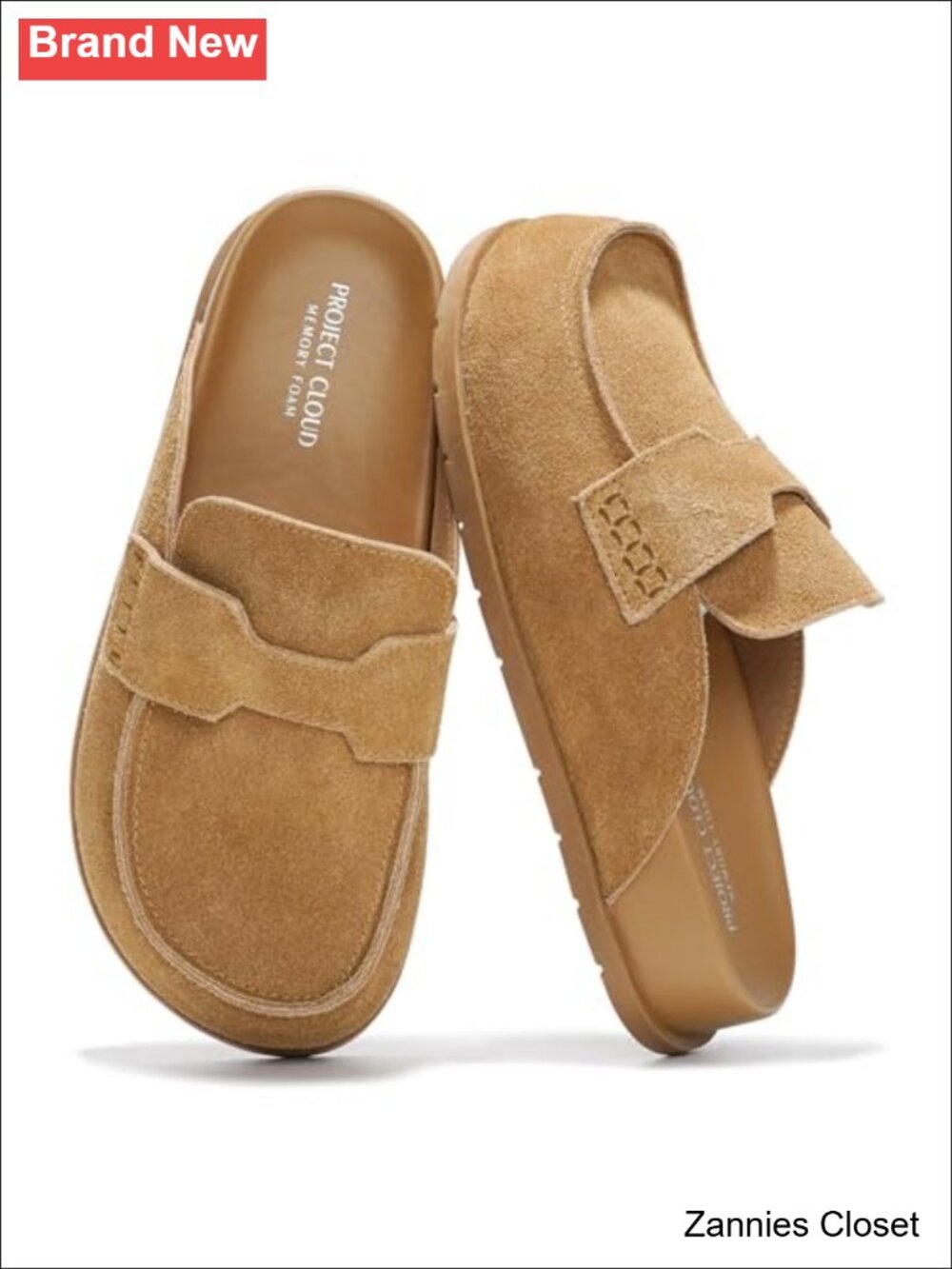 ✨ Project Cloud Genuine Leather Slip On Clogs Mules Women Arch Support